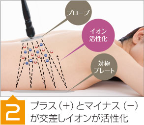 プラスとマイナスが交差しイオンが活性化